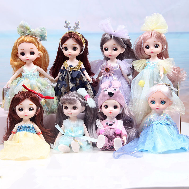 8-Section Multi-Jointed Interchangeable Molly Girl Doll Set 17cm Dreamba New Doll Toy