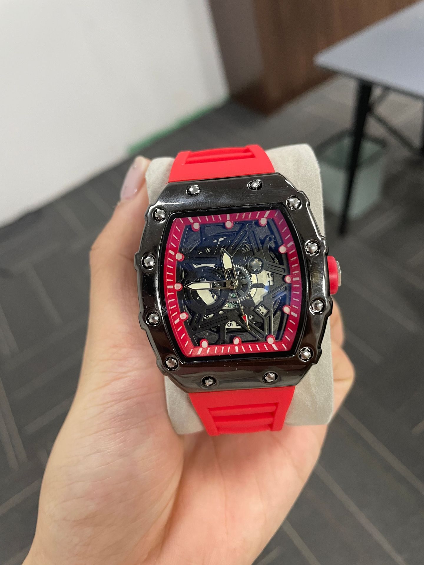 Men's Mechanical Watch Barrel Shaped Luminous Automatic Luxury_voghion.com