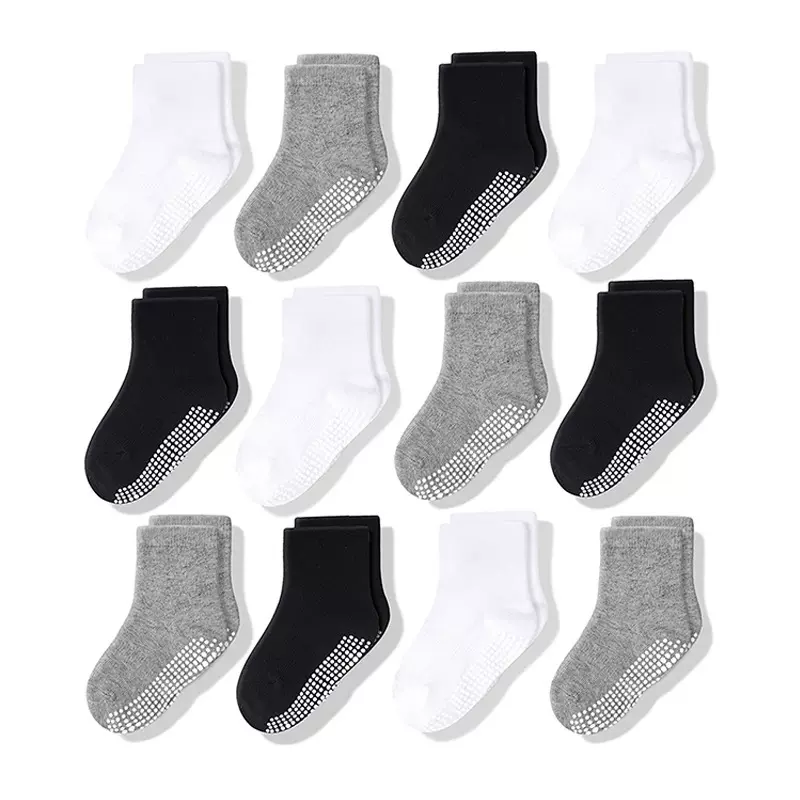 棉袜重德婴儿袜子秋冬宝宝防滑袜新生儿男童学步袜儿童棉袜地板袜