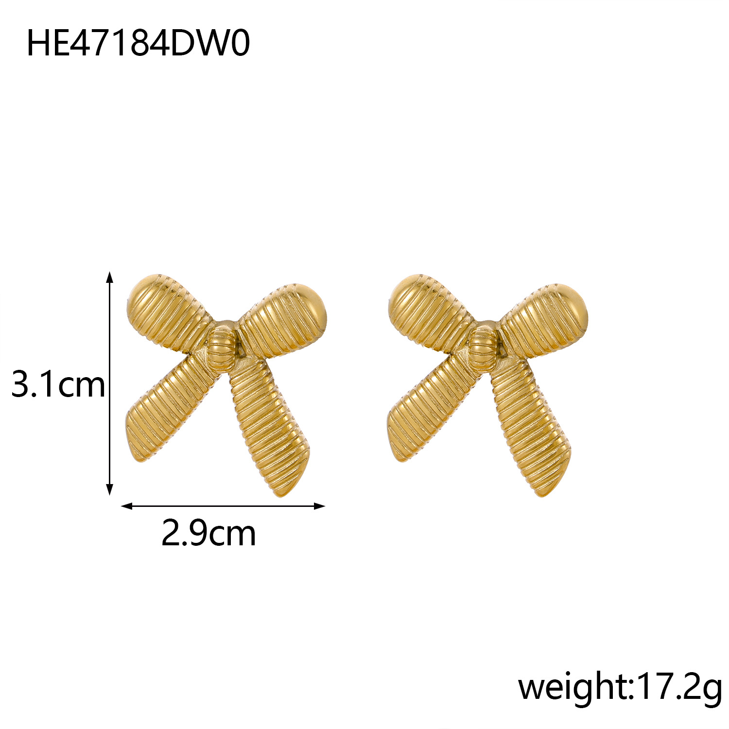 8g Weight 304 Stainless Steel Ear Needle Material Ear Studs Classification 1 Pair Quantity Holiday, Daily Occasion 304 Stainless Steel Material Bow Knot Pattern All Seasons Season Women's Gender Plating Design Elegant, Simple Style Style 1 Pair Elegant Simple Style Bow Knot Plating 304 Stainless Steel Ear Studs 18