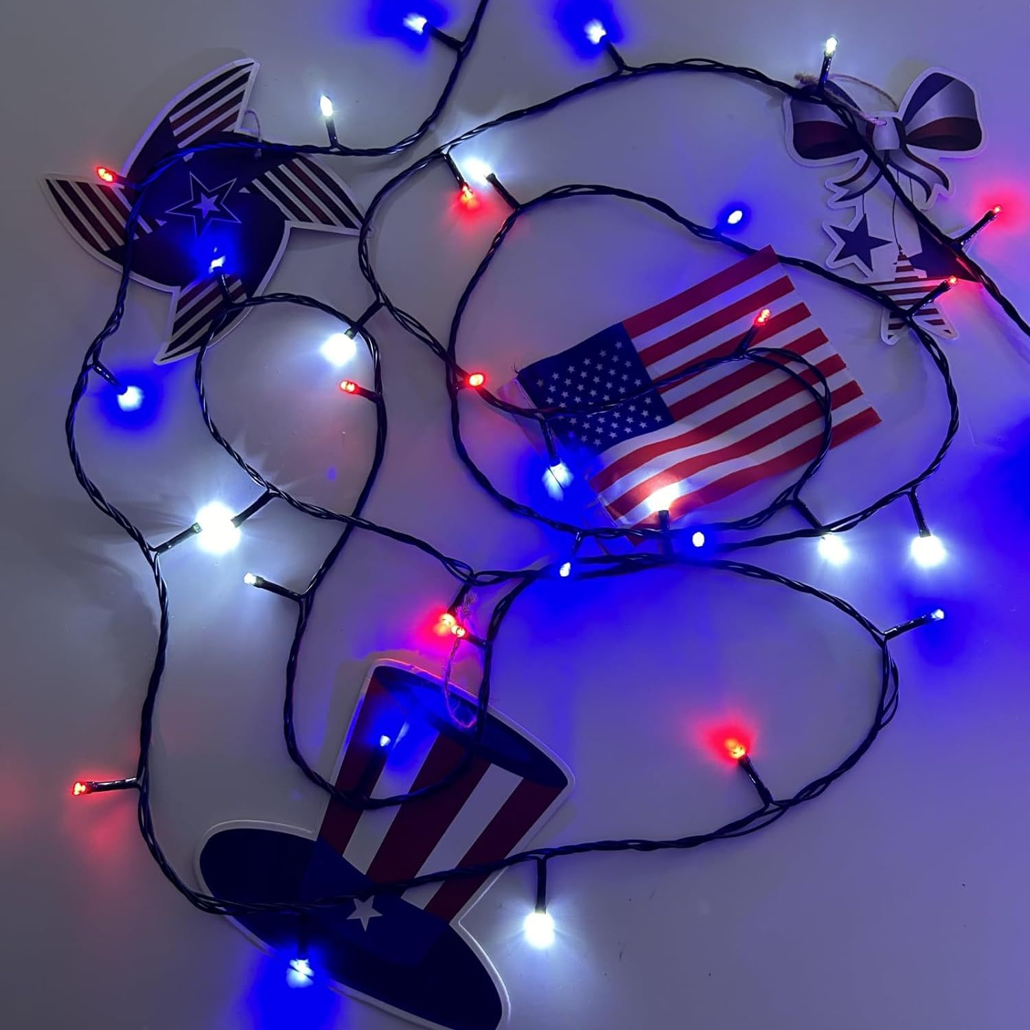 Christmas lighting Outdoor solar light string Christmas holiday courtyard garden decoration layout full of stars Independence Day Halloween lights_voghion.com