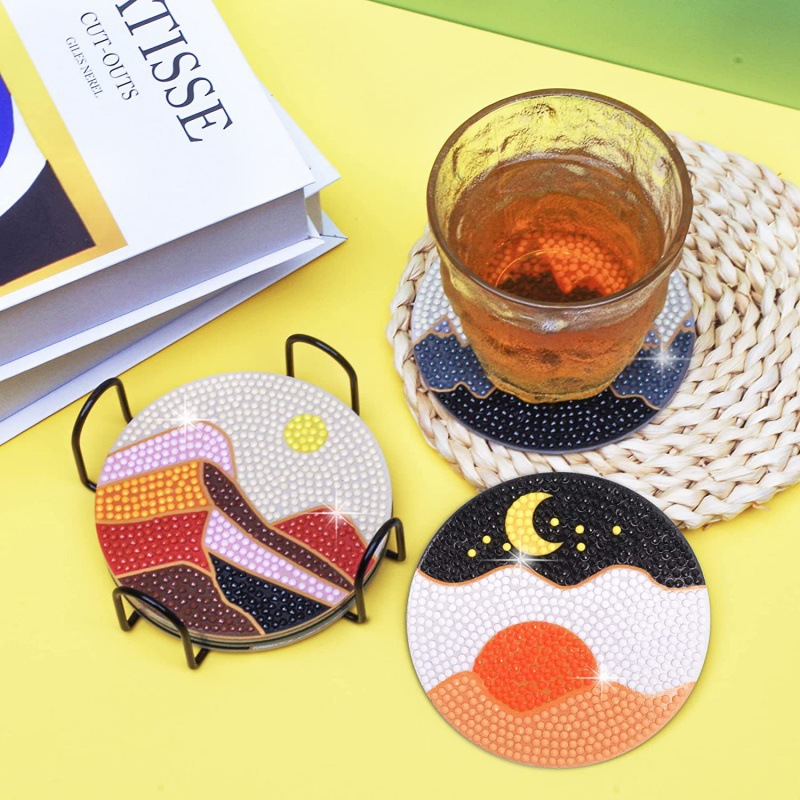 Art de diamante almohadilla antideslizante con corcho adhesivo fondo aislante de pintura de diamante conjunto de almohadilla con soporte DIY