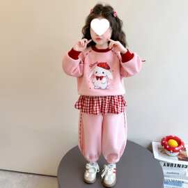 女童衣服春季可爱卫衣裤子超好看套装宝宝春装洋气上衣休闲裤套装