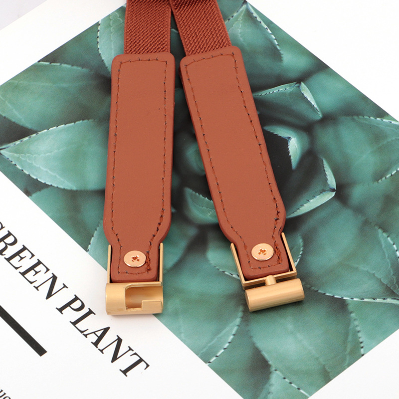 Cinturón Elástico Fino para Mujer de Piel de Imitación para Vestidos y Faldas
