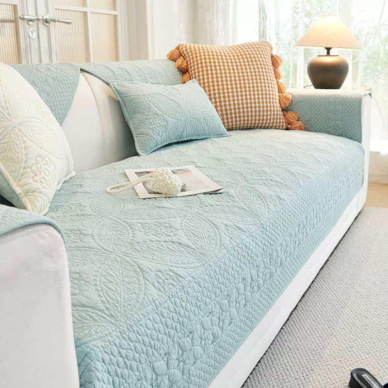 Beige sofa, universal non-slip modern pillow
