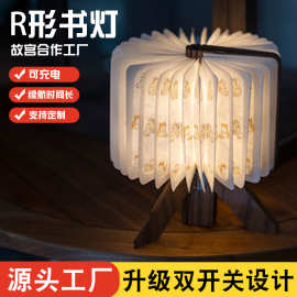 书灯定制创意礼品大英博物馆纸灯折叠装饰R型灯LED氛围小夜灯批发