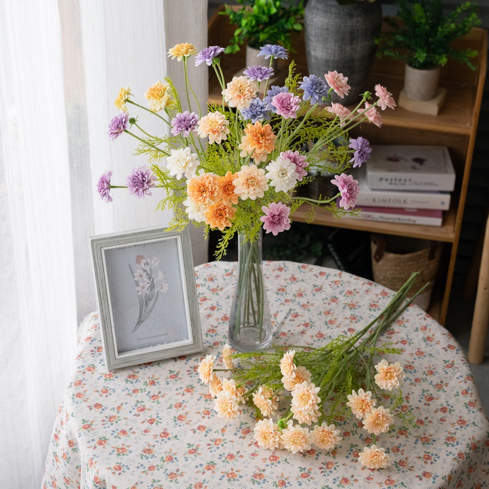 婚慶麗人菊花INS風仿真花廠家家居裝飾跨境批發假花MW66012