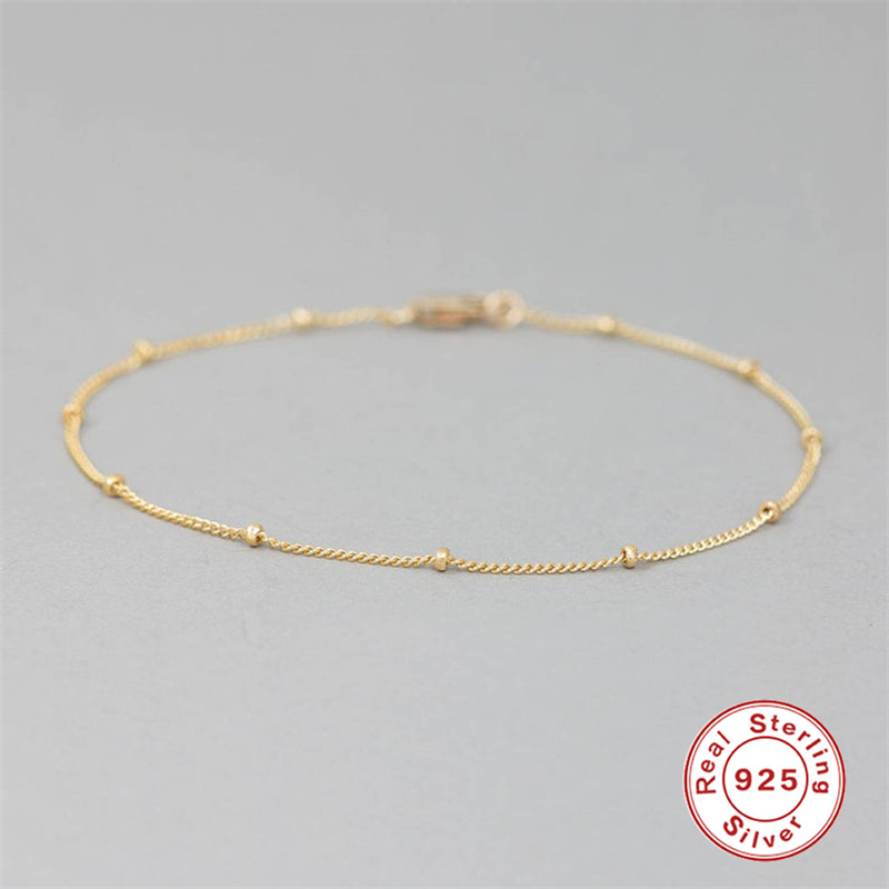 Fashion Solid Color Sterling Silver Plating Bracelets 1 Piece