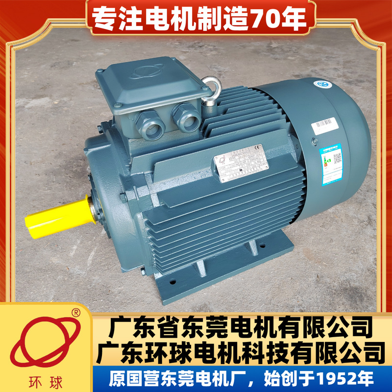 广东东莞环球电机YE4-225M-6-30KW三相节能电动机新国标二级能效