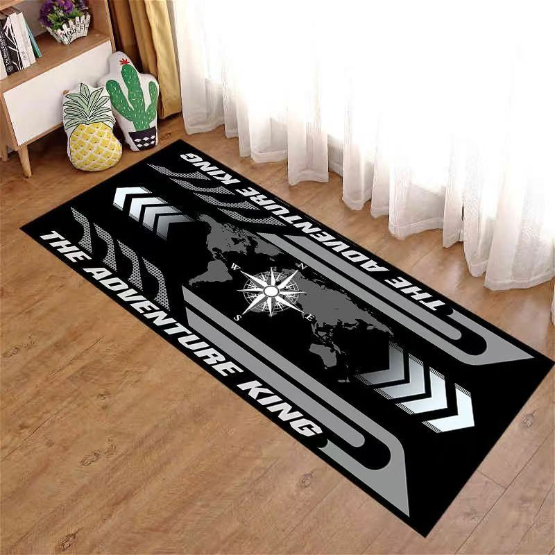 Cross-border Temu American-style diatomite long rug, motorcycle decorative floor mat, dirt-resistant, wear-resistant, easy to maintain, bedside rug