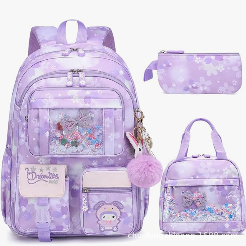 New primary school student schoolbag female open refrigerator wholesale lightweight large capacity burden reduction grade 1-6 fantasy children backpack