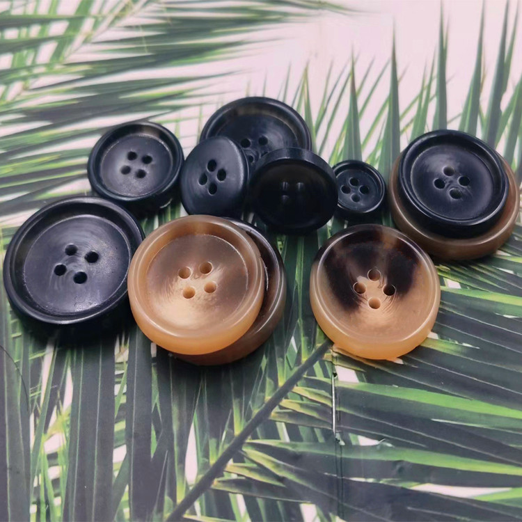 大衣树脂纽扣毛呢风衣外套黑色扣子男士西装西裤百搭大号圆形扣子