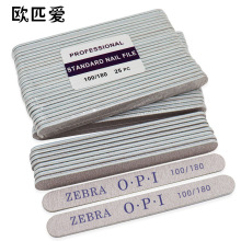 Zebra O.P.I 高档砂纸指甲锉海绵指甲挫条抛光锉打磨砂条美甲搓条