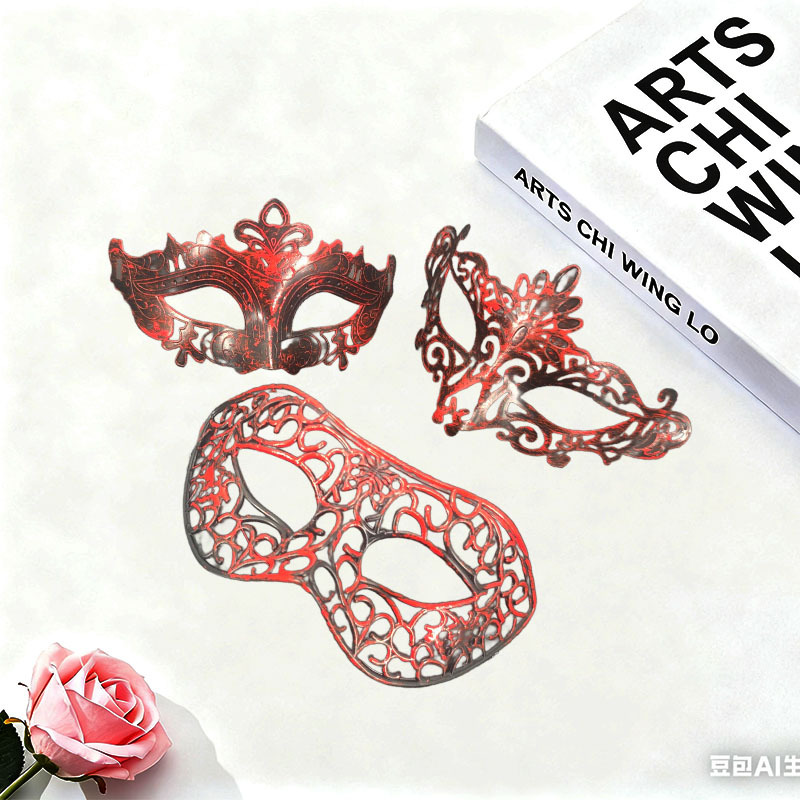 Nueva fiesta de Halloween máscara de sangre de terror retro máscara de cabeza plana agujerada samurai romano cosplay