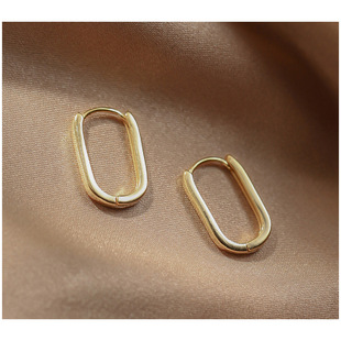 Meilong Qianbei Silver Ornaments s925 Silver Ornaments Custom Ear Buckle Simple Earrings Women's Small Jewelry to Figure and Sample