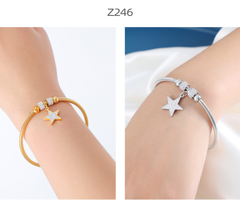 Pendant Bracelet Set Magnetic Attraction Titanium Steel Bangles_voghion.com