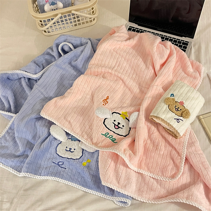 Nuevas toallas de baño de niñas súper absorción de agua secado rápido grosor sombrero de cabello seco toallas grandes lindas toallas de baño para adultos domésticos