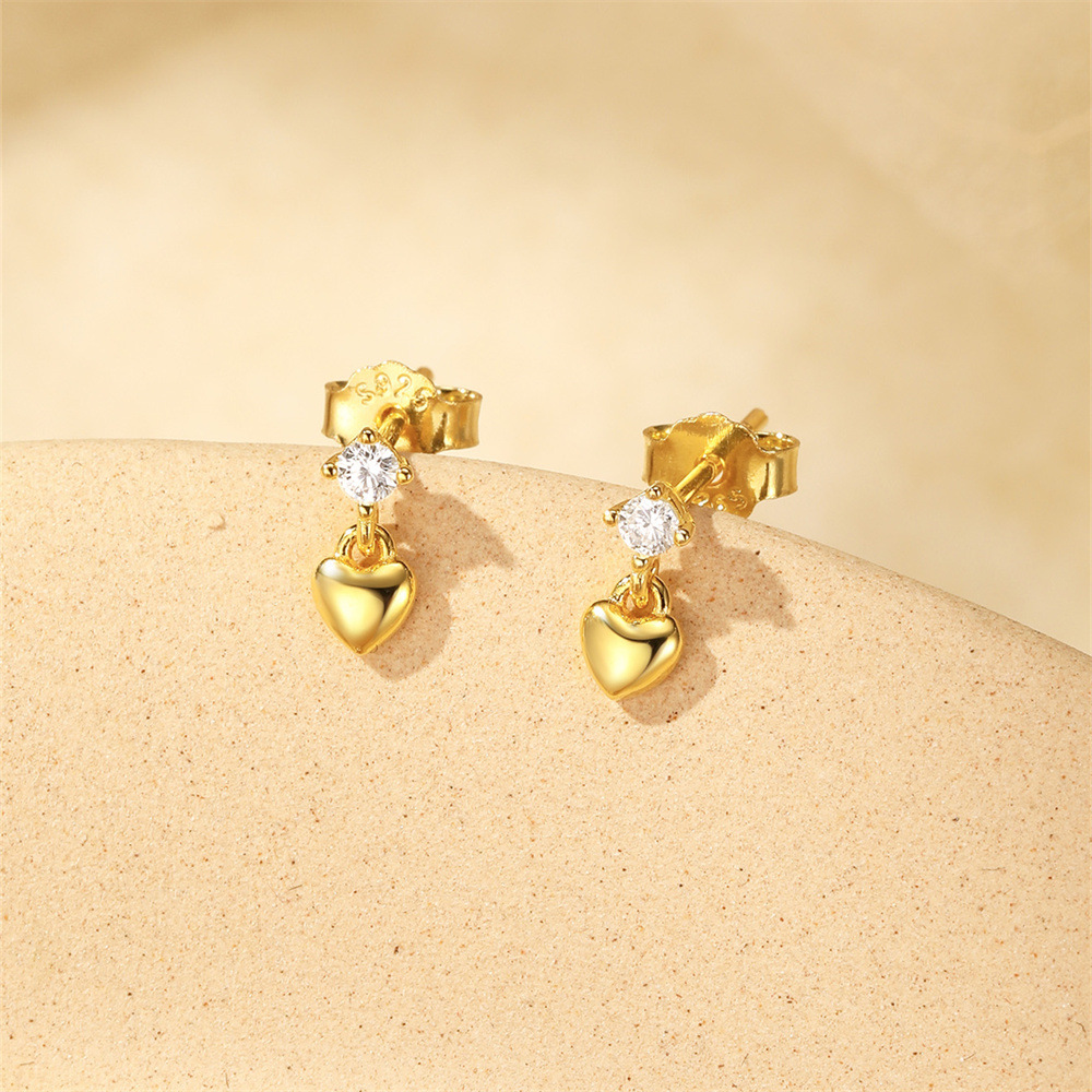 1g Weight 925 Sterling Silver Ear Needle Material Zircon Inlay Material Drop Earrings Classification 1 Pair Quantity Daily Occasion 925 Sterling Silver Material Heart Shape, Flower Pattern All Seasons Season Women's Gender Polished Finish Plating Design Simple Style Style 1 Pair 925 Sterling Silver Zircon 925 Sterling Silver Earrings Heart Shape Flower Drop Earrings 10