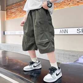 男童裤子夏季短裤休闲裤2026新款夏装工装五分裤中大儿童男孩薄款