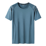 Летняя быстросохнущая спортивная уличная эластичная футболка с коротким рукавом, подходит для импорта, большой размер, короткий рукав