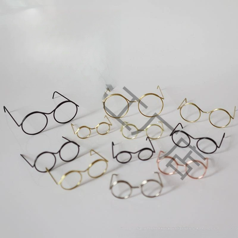 3-4- 5cm мини ob11, кукла, маленькие очки, одинаковые аксессуары для позирования, оправа для очков из стальной проволоки