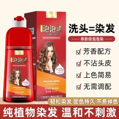 ビッグレッドボトル Douyin 人気の染毛剤公式本物の泡染め植物健康染毛剤クリームカバー白ノンスティック
