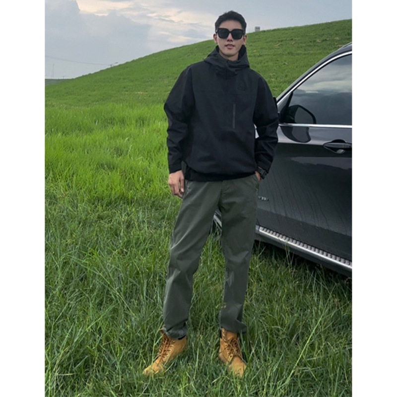 Couple Outdoor Jacket Hooded Jacket Men's Autum Thin High-End Waterproof Mountaineering Jacket Sports Casual Jacket Couple Outdoor Jacket Hooded Jacket Men's Autum Thin High-End Waterproof Mountaineering Jacket Sports Casual Jacket