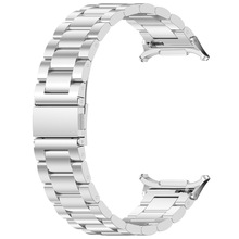 适用三星GalaxyWatch ultra47mm金属手表带 折叠扣三珠不锈钢表带