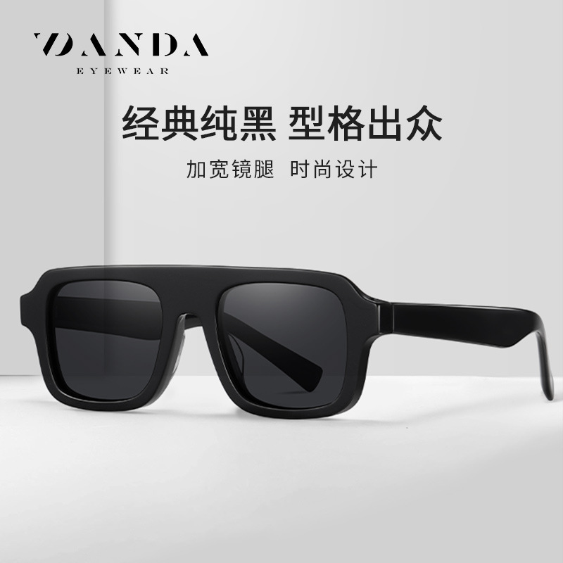 Gafas de sol de hoja hechas a mano S32101 Gafas de sol polarizadas de venta caliente europeas y americanas Gafas de sol de protección UV para exteriores