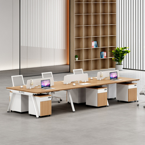 Office desk chair set minimalist modern three-person office desk office finance room partition office desk
