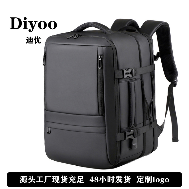 New Cross-Border Business Backpack with Large Capacity and Expandable by 180 ° Open-Close USB Charging Backpack with Logo Printing Available