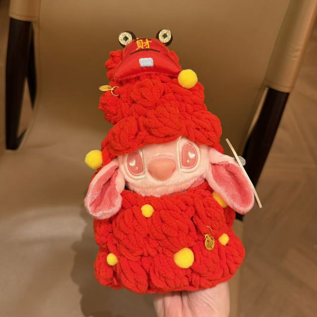 Genuino lindo Stitch Star Baby dibujos animados muñeco de peluche Stitch colgante llavero muñeca colgante regalo