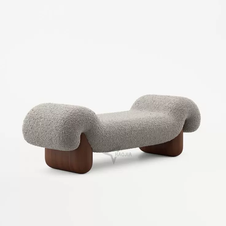 中古复古简约实木创意布艺沙发凳换鞋凳卧室床尾凳衣帽间艺术长凳