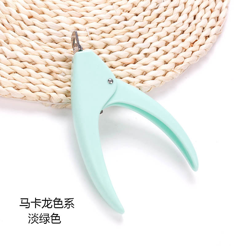 Manicure tijeras fototerapia cristal manicure extensión tijeras manicure falsa U-tijeras francesas multicolor mango de plástico