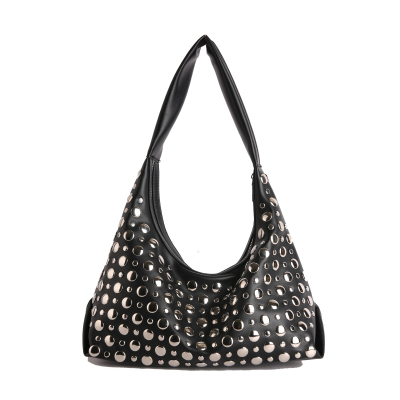 Bolso de mujer venta caliente nuevo nicho coreano Zhong remaches de gran capacidad bolso de alta calidad bolso de brazo de hombro universal