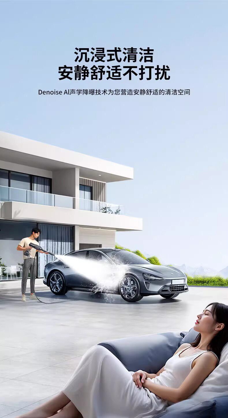 Wireless Car Washing Machine, Household High-Pressure Water Gun, Self-Priming, Portable Powerful Water Spray Gun, Rechargeable Lithium Battery