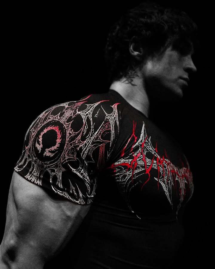 Breathedivinity Trendy Dark Style Men's T-shirt Sports, Fitness, Cycling, And Basketball, Exclusively For Cross-border 008_viptrois.com