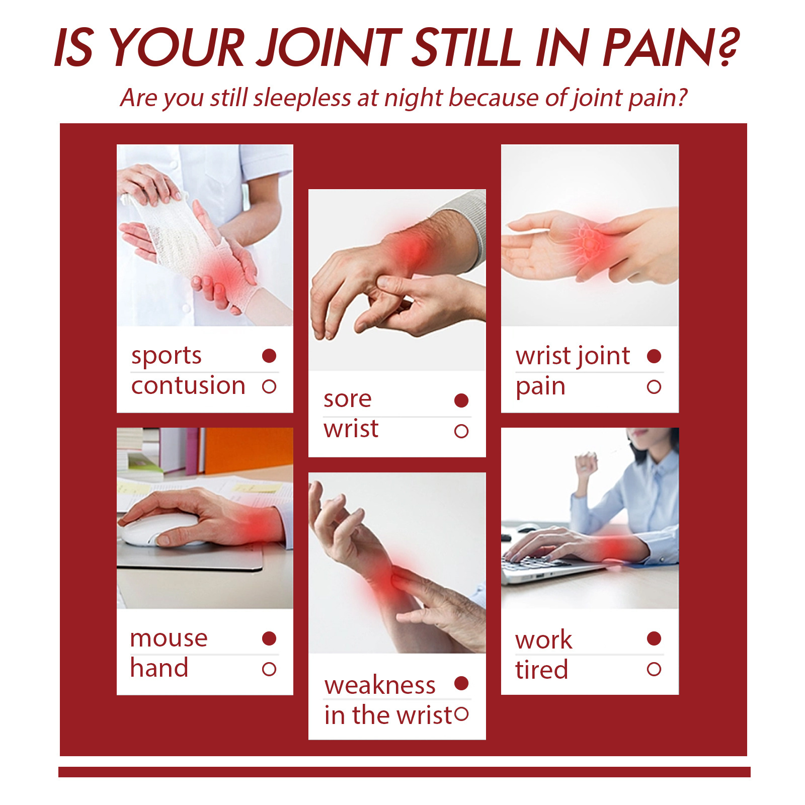 Mars Repair Körpermassagepflege, lindert Schmerzen im Handgelenk, ätherisches Öl_voghion.com