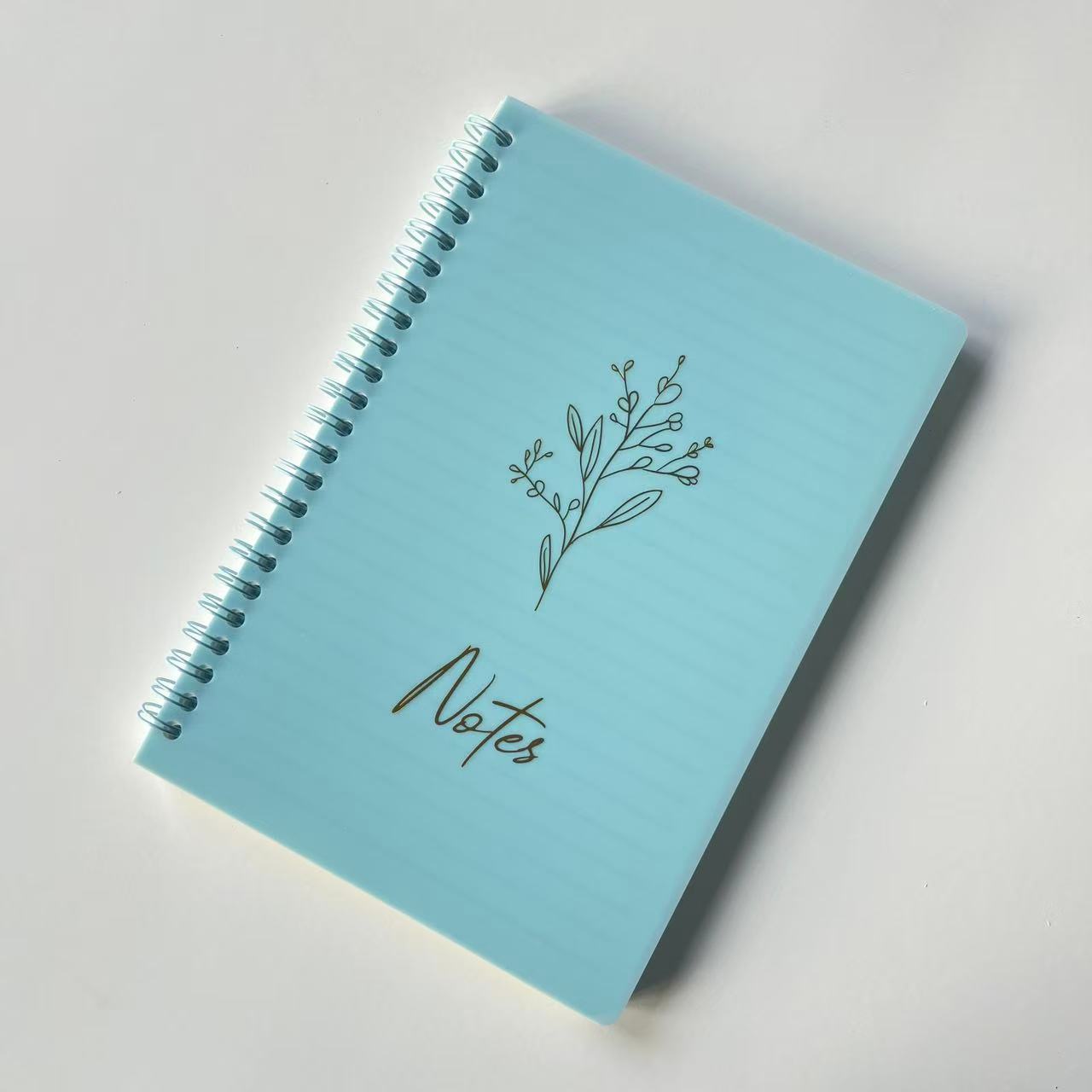 A5 - 80 hojas de árbol dorado azul cielo