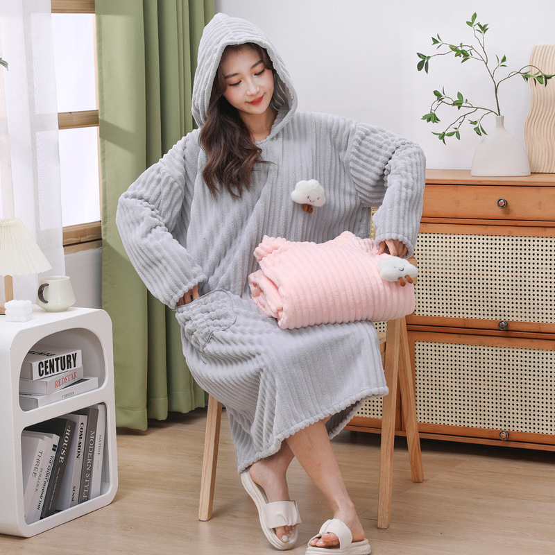 Bathrobe Absorbent Class A High-end Star Hotel Bathrobe Quick-drying Adult Thickened Hooded Towel Home Clothes Bathrobe Absorbent Class A High-end Star Hotel Bathrobe Quick-drying Adult Thickened Hooded Towel Home Clothes