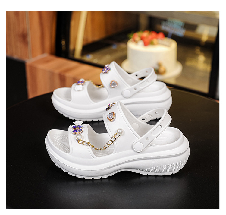 Women's Casual Solid Color Round Toe Platform Sandals display picture 23