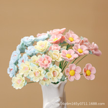 景德镇陶瓷小牡丹花枝传统工艺永生花仿真装饰插花瓶摆摊文创摆件