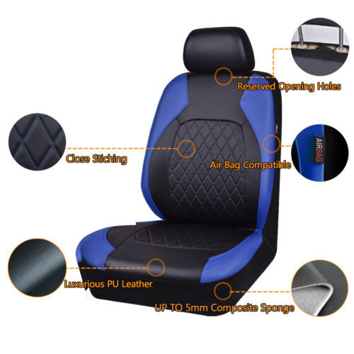 Cross-Border Foreign Trade Car Seat Covers, Single-Line Diamond Quilted Embroidery, Curved Leather, Pu Leather, Artificial Leather, Export to Europe and America