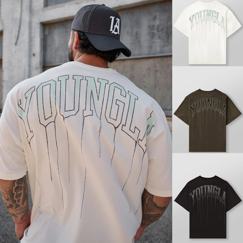 Summer sports retro T-shirt for gym for training