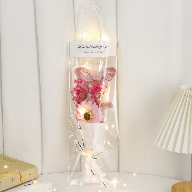 Sanba diosa Festival creativo portátil deseo conejo muñeca ramo estrellado flor seca regalo para la novia