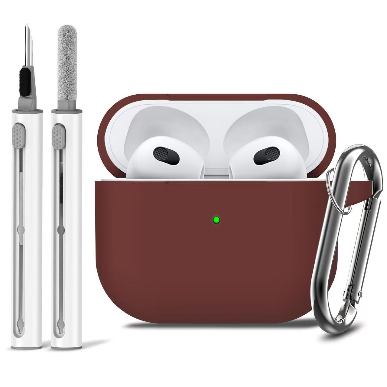 Funda Protectora de Silicona de una Pieza para Apple Airpods Pro3 2025, Color Puro, para Auriculares Bluetooth