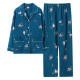 Middle-aged and elderly cotton pajamas Women's Spring and Autumn long-sleeved middle-aged mother plus size cardigan suit old lady home wear