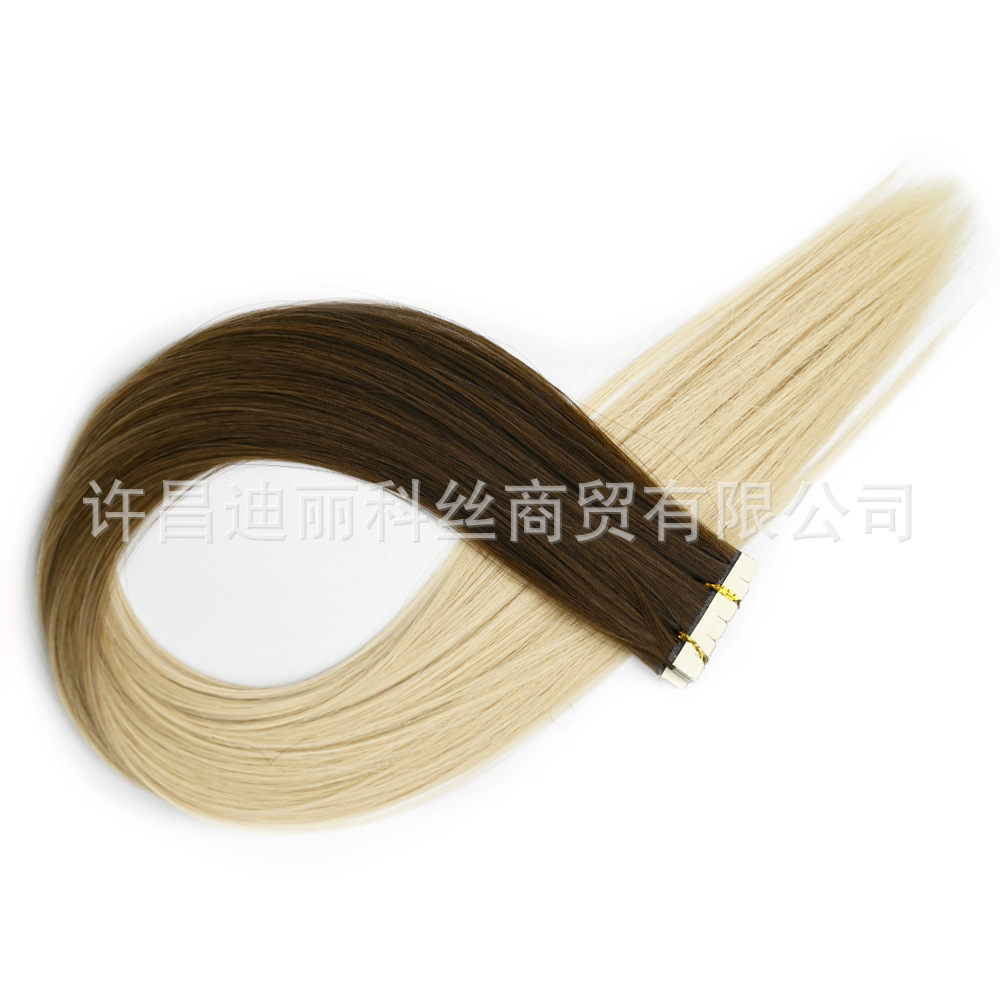 Tape In Extensions Película europea y americana pelucas de cabello para mujeres naturales invisibles sin marcas fibra química viscose cabello