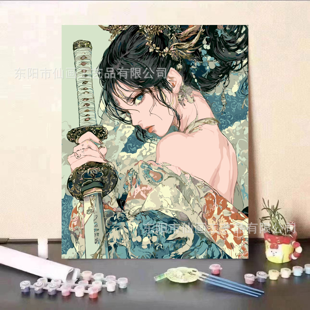 Guardia dulce serie de animación de pintura al óleo digital DIY moderna minimalista para niños fábricas de pintura al óleo de relleno al por mayor