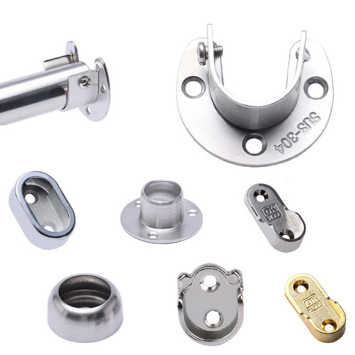 UG73 curtain rod bracket flange seat bracket Roman rod base wall-mounted fixed code side-mounted wall code horizontal-mounted curtain